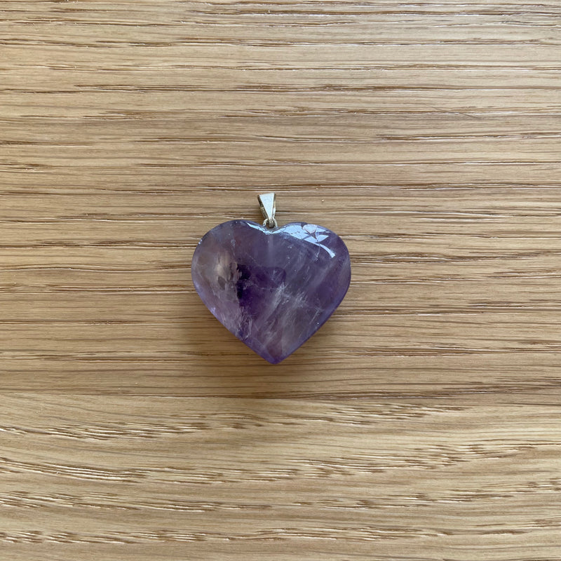 Pendentif coeur amethyste