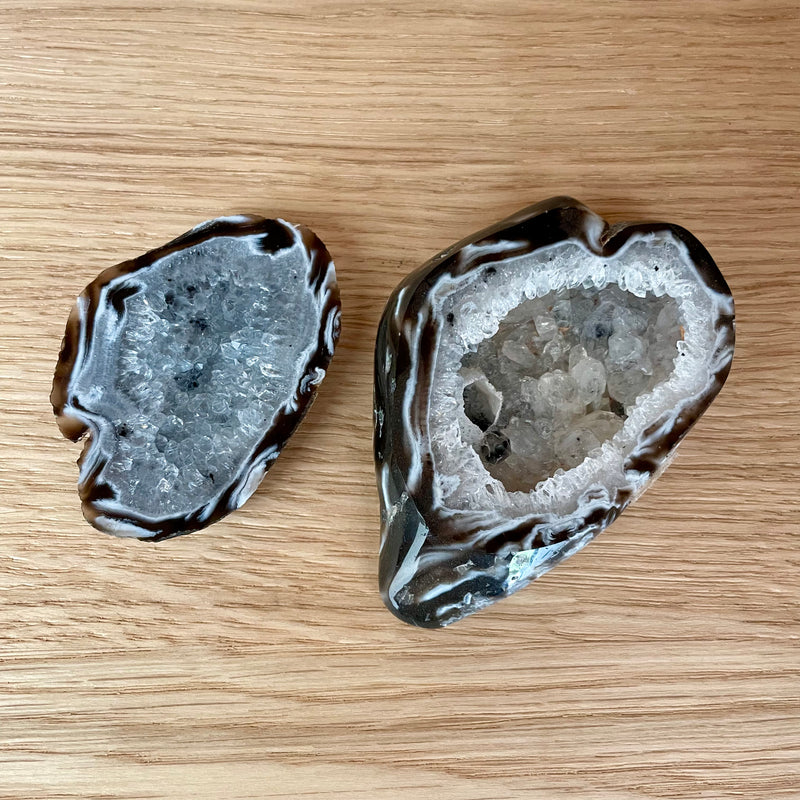 Geode Agate & Cristal de roche